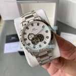 Replica IWC Aquatimer Chronograph Watch Stainless Steel Band White Dial 42mm